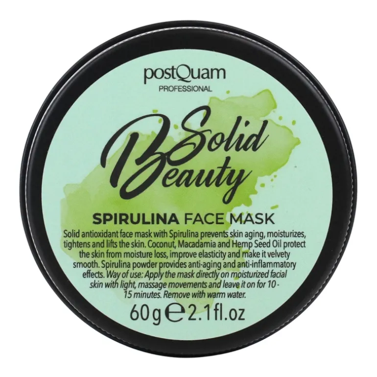 MASCARILLA FACIAL ESPIRULINA SÓLIDA ESPIRULINA 60G