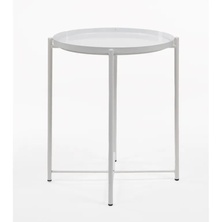 MESA AUXILIAR NORDIC PLATE WHITE