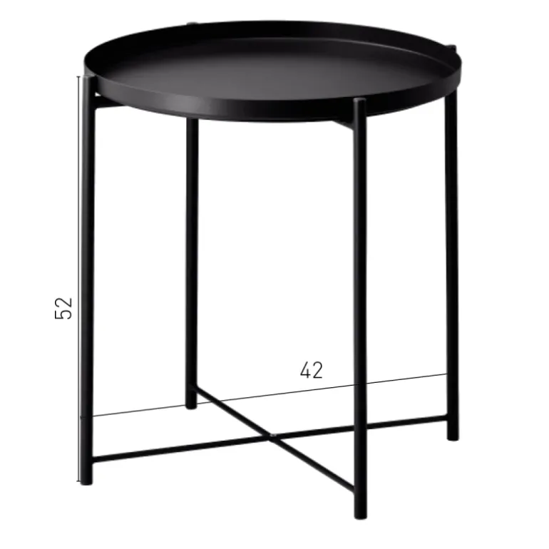 MESA AUXILIAR NORDIC PLATE BLACK