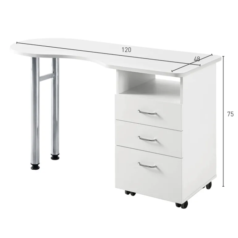 MESA DE MANICURA 3 CAJONES