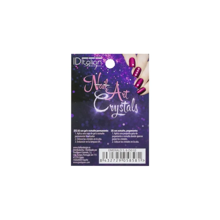 NAIL ART CRYSTALS. EMERALD S. 6 (50 U)