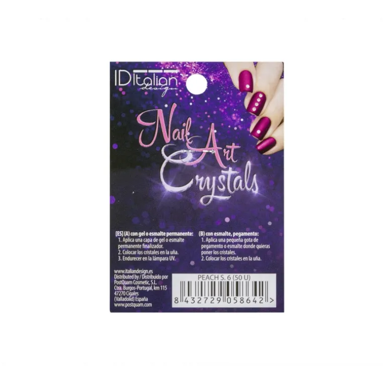 NAIL ART CRYSTALS. PEACH S. 6 (50 U)