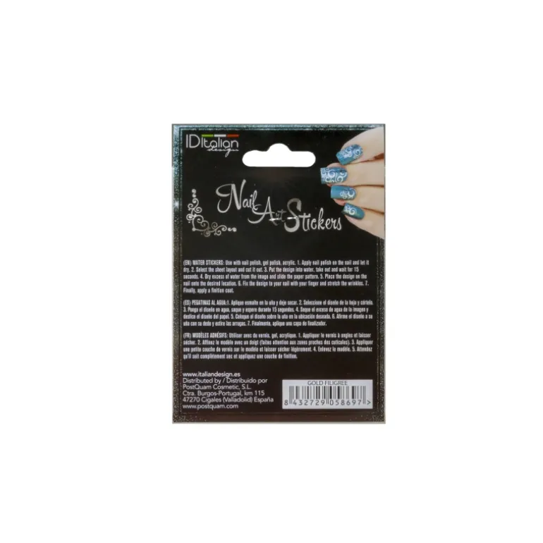 NAIL ART STICKERS. GOLD FILIGREE