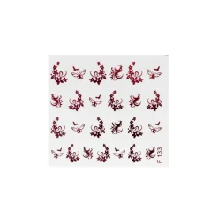 NAIL ART STICKERS. RED FLOWERS