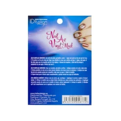 NAIL ART VINYL MASK. GOLD FLOWERS