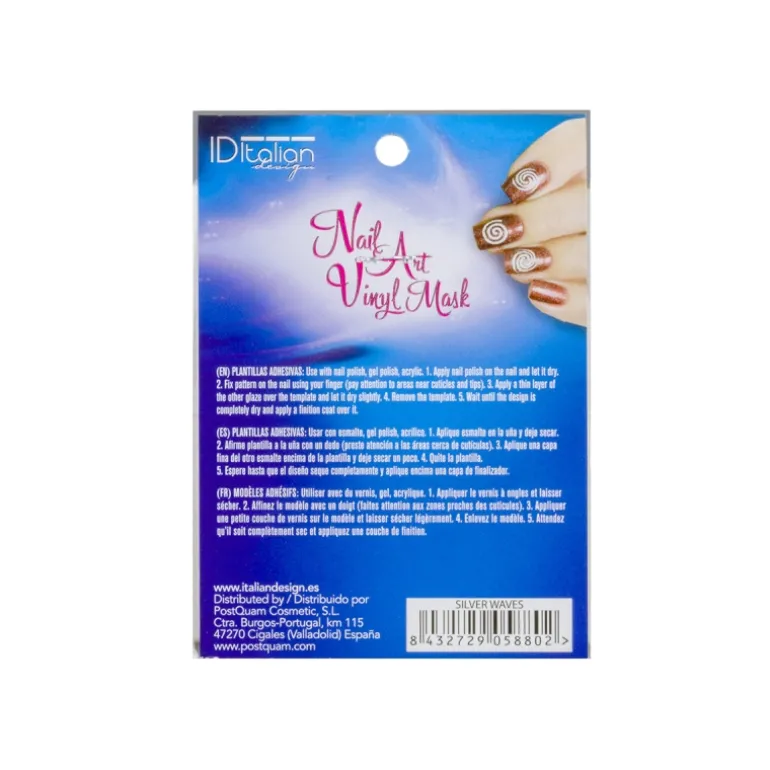 NAIL ART VINYL MASK. GOLD WAVES