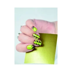 NAIL ART VINYL MASK. GOLD SEA WAVES