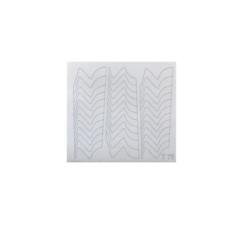 NAIL ART VINYL MASK. SILVER ZEBRA