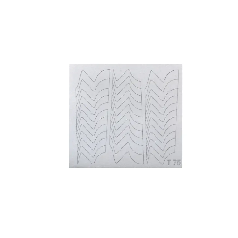 NAIL ART VINYL MASK. SILVER ZEBRA