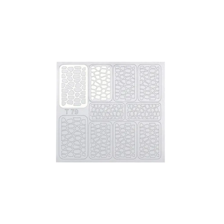 NAIL ART VINYL MASK. SILVER GIRAFFE