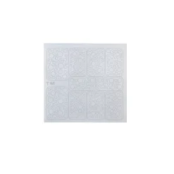 NAIL ART VINYL MASK. SILVER DALMATIAN