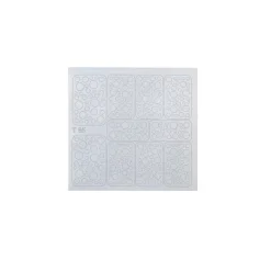 NAIL ART VINYL MASK. SILVER DALMATIAN