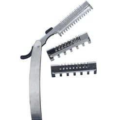 NAVAJA METÁLICA 4 PEINES DE METAL