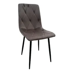 SILLA BERNA TERCIOPELO GRIS