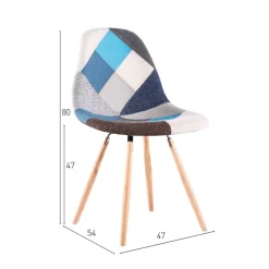 SILLA ESTOCOLMO ODRI (54X47X80 - ASIENTO AL SUELO 47)