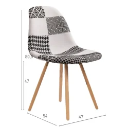 SILLA ESTOCOLMO PATCHWORK (54X47X80 - SH 47)