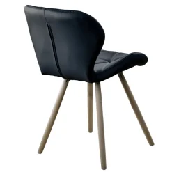 SILLA ESTOCOLMO QUILTED BLACK (54,5X53X71 - SH 45,5CM