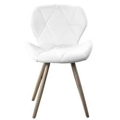 SILLA ESTOCOLMO QUILTED WHITE (54,5X53X71 - SH 45,5)