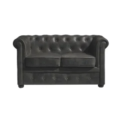 SILLÓN DE ESPERA CHESTER DOS PLAZAS GRIS