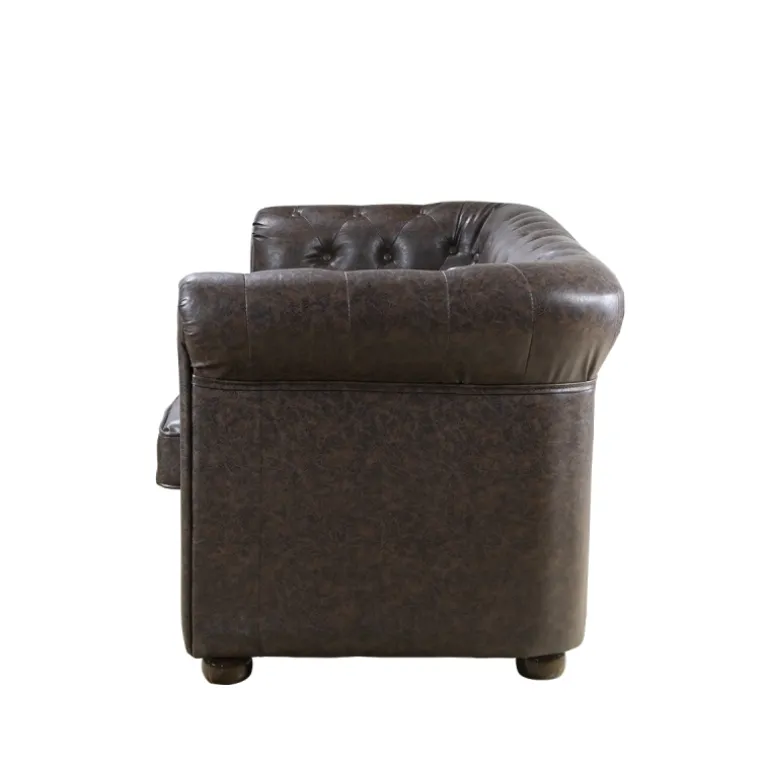 SILLÓN DE ESPERA CHESTER TRES PLAZAS MARRON