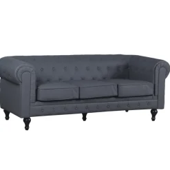 SILLÓN DE ESPERA CHESTER TRES PLAZAS GRIS