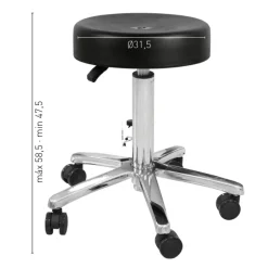 TABURETE ROUND BLACK