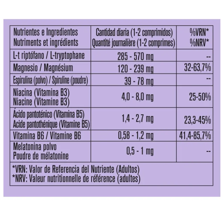 TRIPTOFANO 60 COMPRIMIDOS